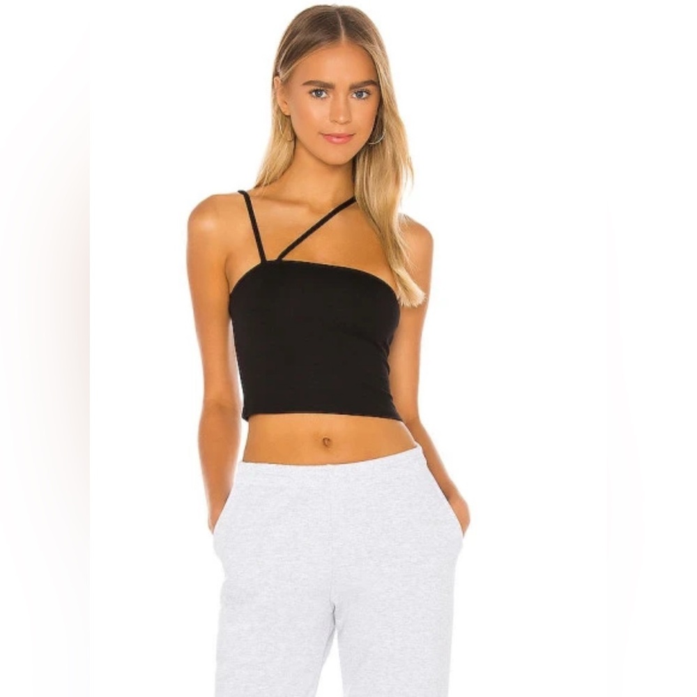 Lover and Friends Carter Top Black Strappy Crop Top - Picture 5 of 9